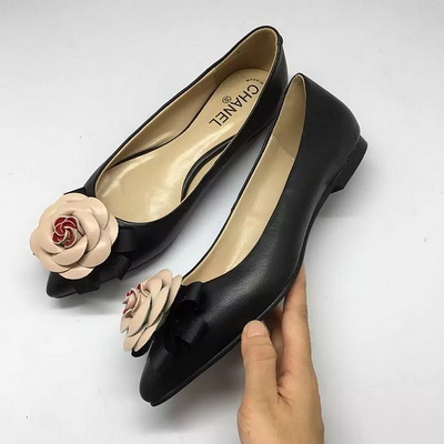 CHANEL Shallow mouth flat shoes Women--059